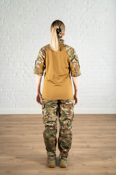 Армійська жіноча форма убакс короткий рукав та штани з кишенями CoolMax ріп-стоп standart Мультикам Койот (627) , L