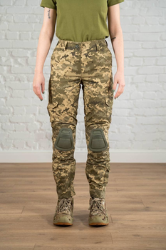 Жіночі армійські штани зі вставними наколінниками ріп-стоп Піксель Олива (674) , XL
