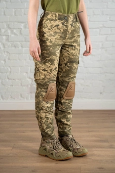 Женские тактические брюки со вставными наколенниками рип-стоп Пиксель Койот (673) , S