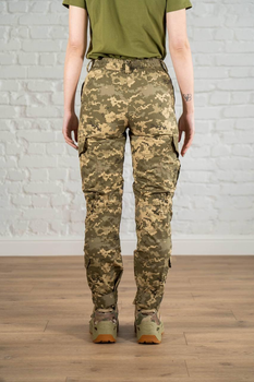 Женские армейские штаны со вставными наколенниками рип-стоп Пиксель Олива (674) , 3XL