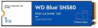 Накопитель SSD WD M.2 2280 1TB BLUE SN580 (WDS100T3B0E)
