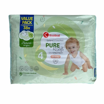 Дитячі підгузники Kruidvat Pure & Soft 4 (8-14 кг), 38 шт