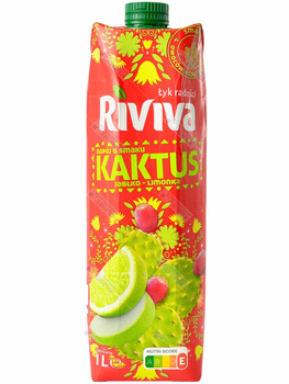 Напиток мультифруктовый натуральный Кактус Riviva с соками опунции лайма яблока Kaktus 1 л