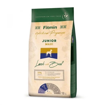 Cухий корм Fitmin Dog Maxi Junior Lamb & Beef для цуценят великих порід з ягням та яловииною 12кг