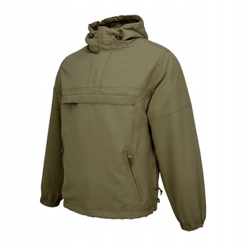 Тактическая куртка анорак Brandit Summer Windbreaker, водонепроницаемая летняя ветровка, олива M
