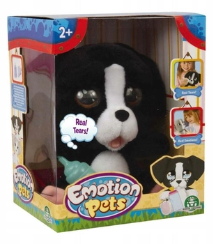 Maskotka Emotion Pets Czarny piesek 23 cm (8056379127123)