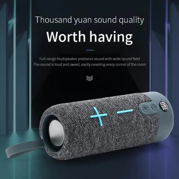 Портативная колонка с Bluetooth TG619 аккумуляторная с поддержкой FM-радио серый