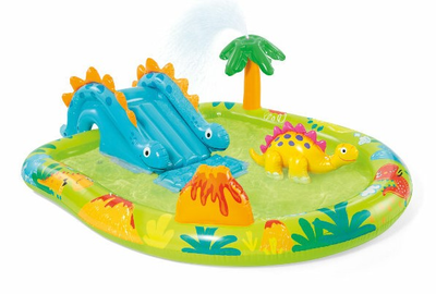 Надувний басейн з динозаврами Intex 191 x 152 x 58 см 143 л Colorful (6941057421810)
