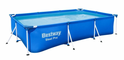 Прямокутний каркасний басейн Bestway Steel Pro 300 x 201 x 66 см 3300 л Blue (6942138949605)