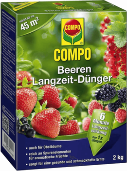 Твердое удобрение Compo Berries для ягод, фруктов и овощей 2 кг (4008398137946)