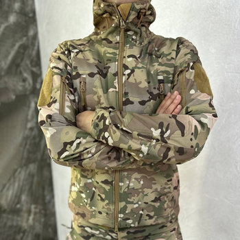 Мужская Куртка Softshell на флисе с вентиляционными отверстиями мультикам размер L