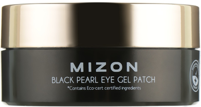 Патчі під очі Mizon Black Pearl Eye Gel Patch з екстрактом чорних перлів гідрогелеві 60 шт (8809579273141)