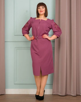 Плаття Alenka Plus 144571-11, 54, сливовий