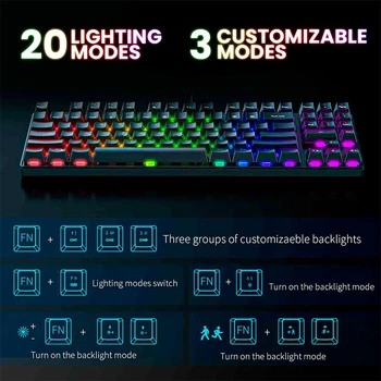 Клавиатура для компьютера Onikuma игровая RGB + мышь бело-розовая (G26+CW905)