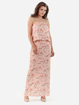 Sukienka damska w kwiaty Awama A219 M Różowa (5902360522862)