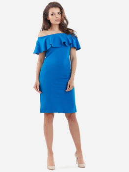 Sukienka ołówkowa damska elegancka Awama A221 M Niebieska (5902360522152)