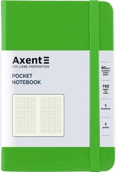 Книга записна Axent Partner, 9.5x14 см, 96 листів, клітка Салатова Axent