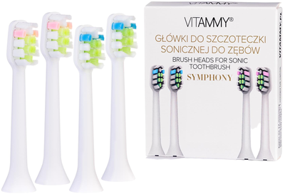Насадки для електричної зубної щітки Vitammy Simphony White 4 шт (5901793641461)