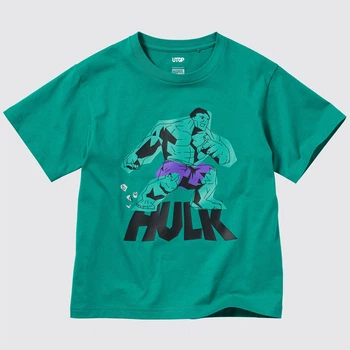 Подростковая футболка для мальчика Uniqlo 193778629 158 см Зеленая (1159795928)
