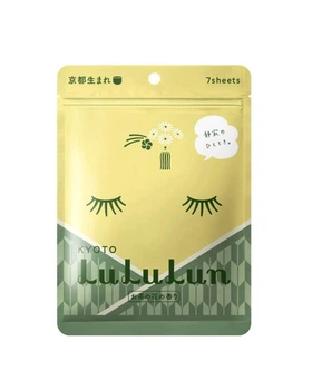 LULULUN Face Mask Kyoto Green Tea тонизирующая маска с экстрактом зеленого чая, 7 шт