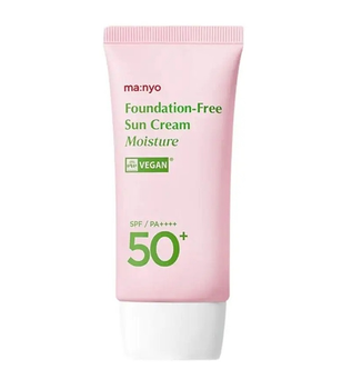 Krem do twarzy z filtrem przeciwsłonecznym Manyo Foundation-Free Sun Cream Moisture SPF/PA++++ 50+ 50 ml  (8809730955459)