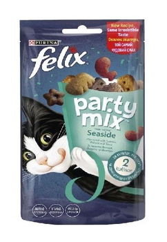 Лакомство FELIX Party Mix Морской Микс для взрослых кошек со вкусом лосося, форели и минтая 60 г