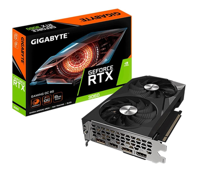 Видеокарта Gigabyte RTX 3060 GAMING OC 8GB GDDR6 (GV-N3060GAMING OC-8GD 2.0) EU