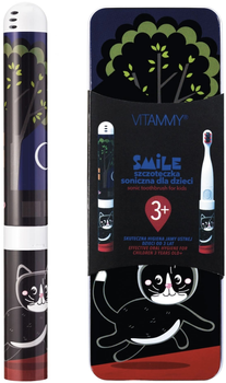 Elektryczna szczoteczka do zębów Vitammy Smile Czarny Kot (5901793642277)
