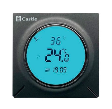 Програмований терморегулятор Castle AC829H / Сірий графіт / Для теплої підлоги та обігрівачів