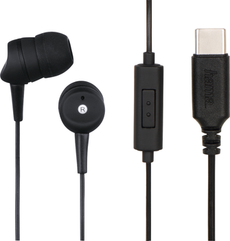 Słuchawki Hama Basic4Phone USB C Black (1841050000)