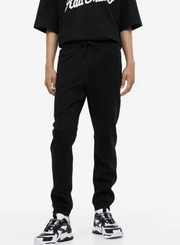 Чоловічі спортивні штани Slim Fit H&M (56489) XS Чорні