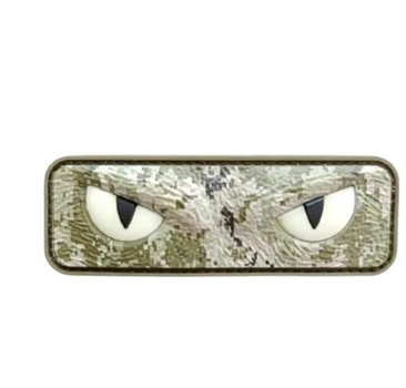 Шеврон патч ПВХ "Піксельні кошеняті очі" на ліпучці велкро