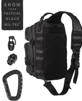 Рюкзак на одне плече Mil-Tec One Strap Assault Pack Large 25 л tactical black 14059288-