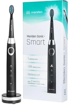 Elektryczna szczoteczka do zębów Meriden Sonic+ Smart Black (5907222354032)