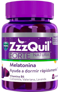 Жувальні цукерки для дітей Vicks Zzzquil Natura Kids Мелатонин 30 шт (8700216064743)