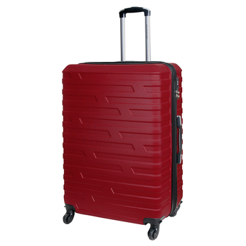 Валіза дорожня велика Vip Collection Costa Brava бордова 110-127 л. ABS-пластик (Costa.28.Bordo)