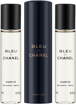 Набір для чоловіків Chanel Парфуми Chanel Bleu de Chanel Parfum Twist and Spray 20 мл + Змінний блок 2 x 20 мл (3145891071207)