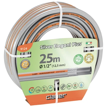 Шланг садовий для поливу Claber Silver Elegant Plus 9124 (25 м, 1/2", 4 шари)