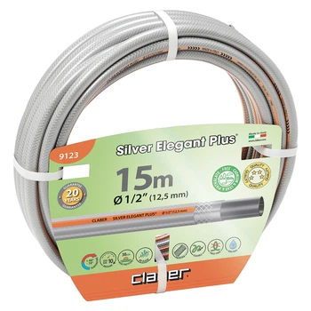Шланг садовый для полива Claber Silver Green Plus 9123 (15 м, 1/2", 5 слоев)