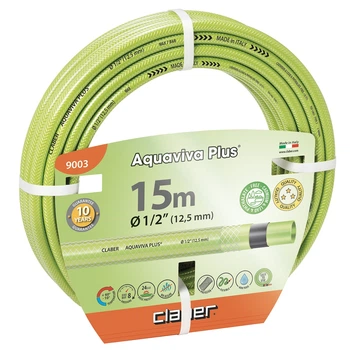 Шланг садовий для поливу Claber Aquaviva Plus 9003 (15 м, 1/2", 5 шарів)