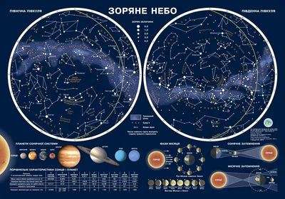 Плакат Зоряне небо 65x45 см ламінований картон (4820114951311)