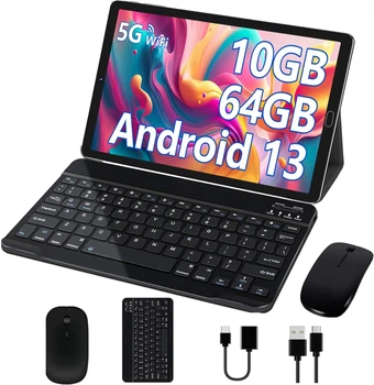 Планшет 10.1" HD Goodtel G2 10/64Gb 5G 8 ядер Android 13 6000 mAh Черный Factory Recertified g2