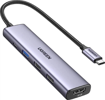 Хаб Ugreen CM478 USB Type-C to HDMI USB 3.0*4 (90403190/15495)