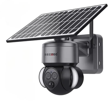 Вулична IP-камера 6MP Sectec ST-S568M-4G-6M-12X ZOOM 4G на сонячній батареї 2 об'єктиви 4mm +12 mm роздільна здатність 3+3 MP