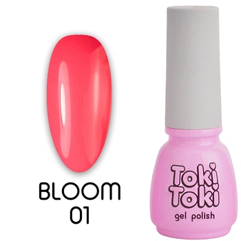 Гель-лак Toki Toki, Bloom BM01, 5 мл, коралловый