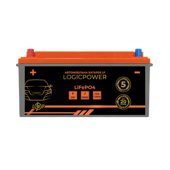 Автомобильный аккумулятор литиевый LP LiFePO4 24V - 100 Ah (+ слева) BMS 1200А