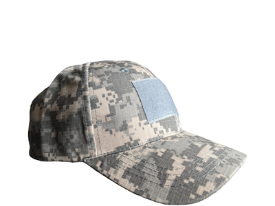 Тактична кепка з велкро під патчі в камуфляжі сірий піксель армії США ACU з регулюванням розміру