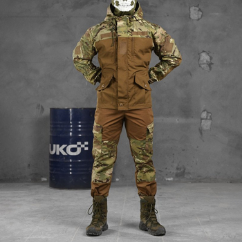 Мужской костюм Горка "7.62 Tactical Commando" рип-стоп куртка + брюки с подтяжками мультикам размер XL