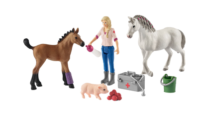Набір іграшок Schleich Farm World Vet Visiting Mare And Foal (4055744029929)