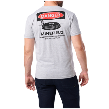 Футболка з малюнком 5.11 Tactical Minefield M Heather Grey